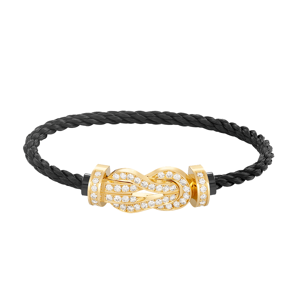 [TENDENCIAS] PULSERA GRANDE DE OCHO FIGURAS CON HEBILLA Y DIAMANTES EN ORO