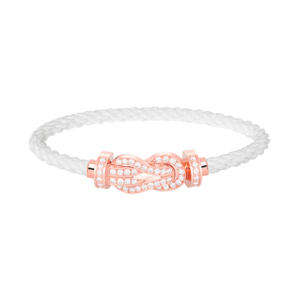 [TRENDS]CHANCE LARGE 8 FIGURE BUCKLE FULL DIAMOND BRACELET ROSE GOLD