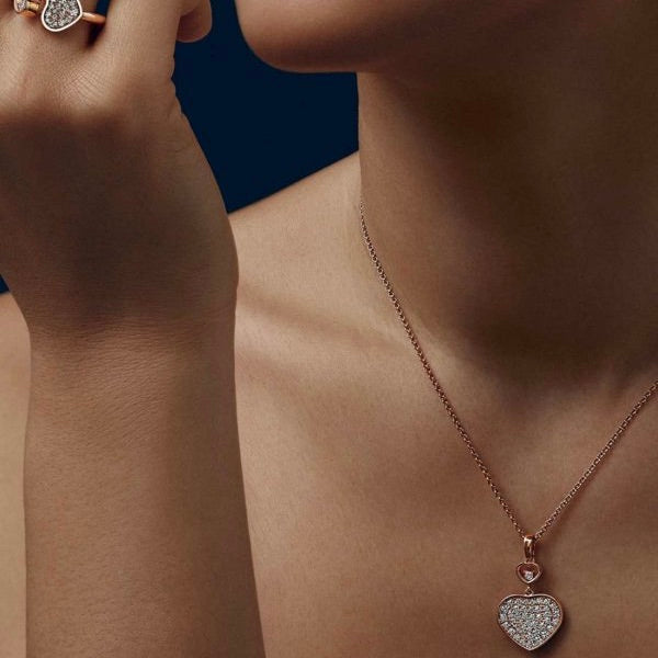 [TENDANCES] COLLIER HAPPY HEART OR ROSE TOUT DIAMANT