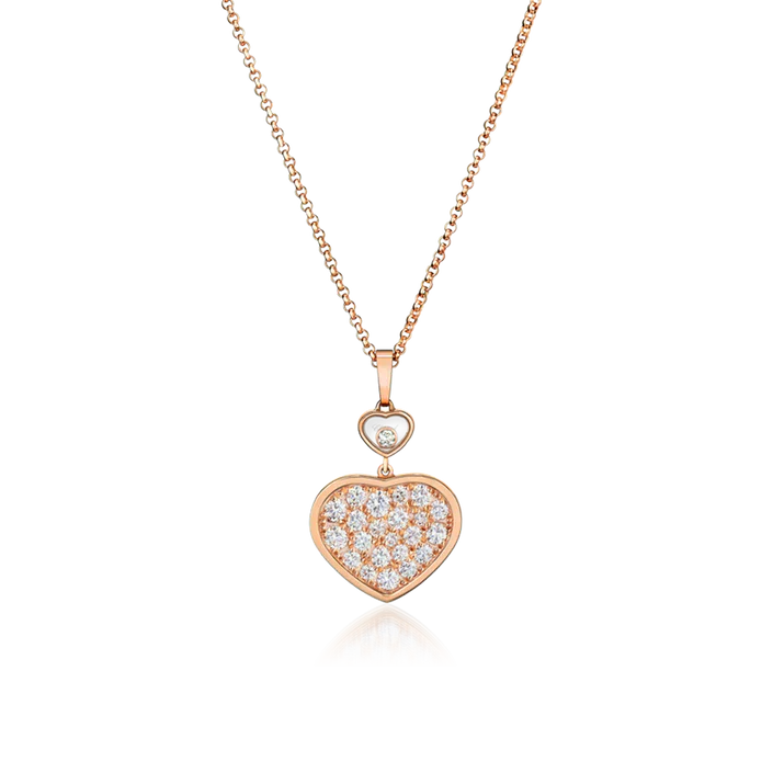 [TENDANCES] COLLIER HAPPY HEART OR ROSE TOUT DIAMANT