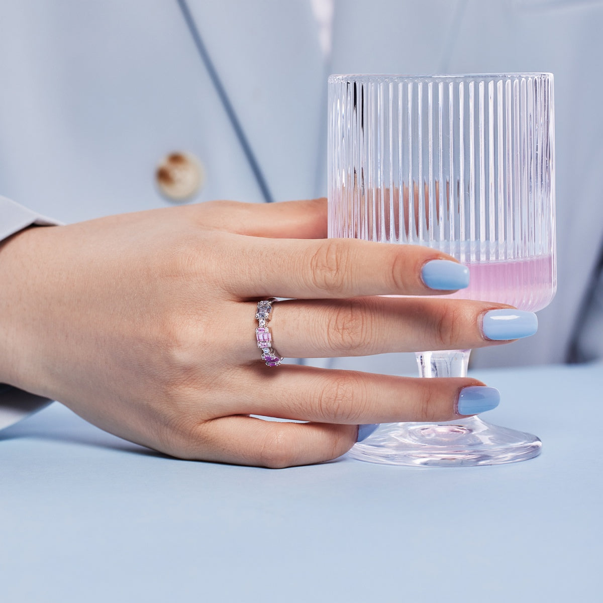 [XXX]Unique Colorful Emerald Cut Party Ring