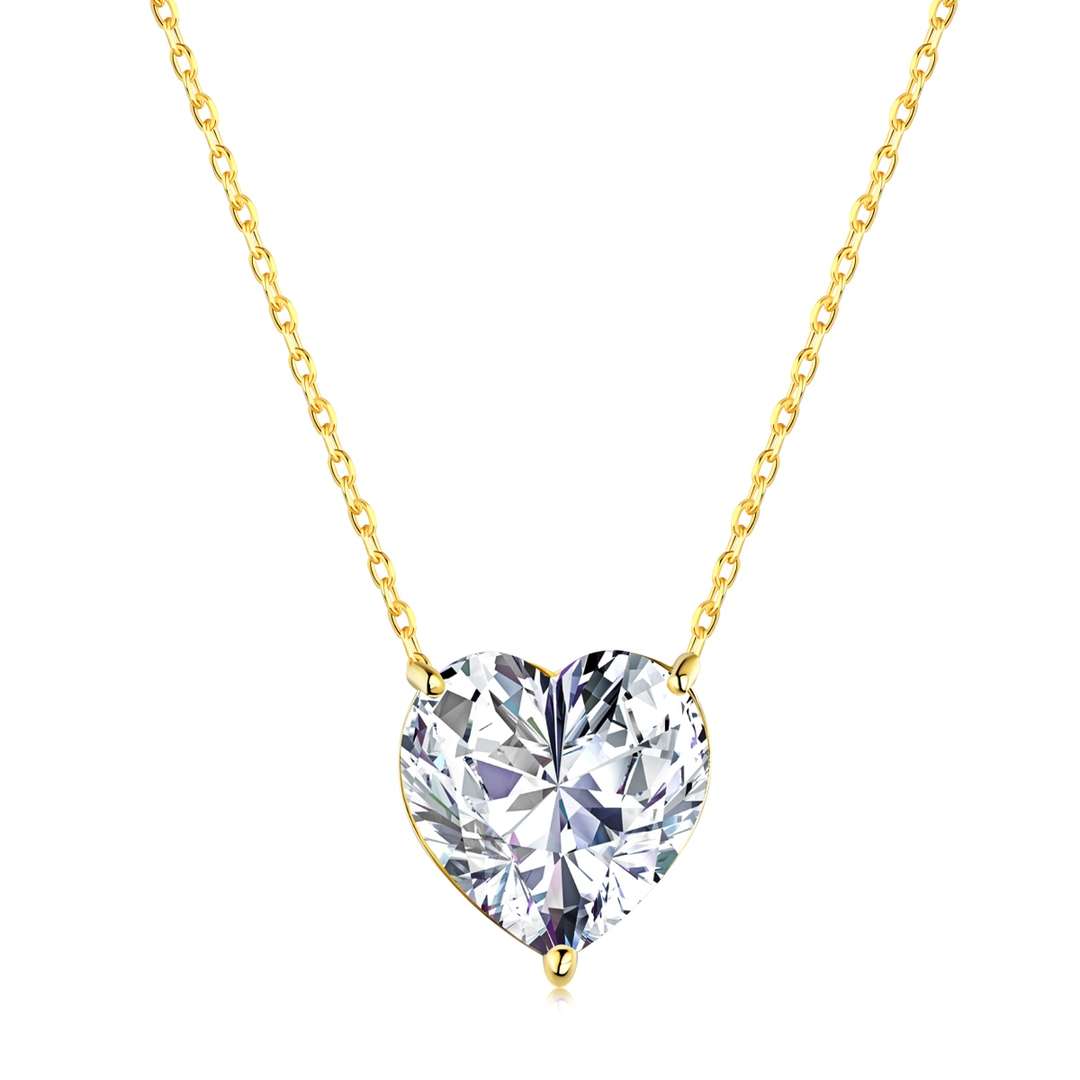 [XXX]6.0 carat Radiant Heart Shape Necklace