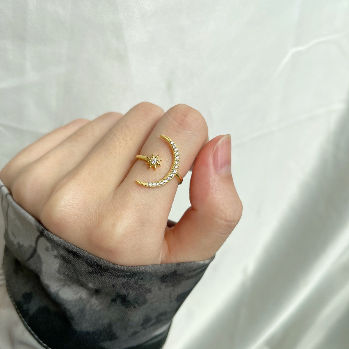 [XXX]Bague Lune et Étoile Éternité