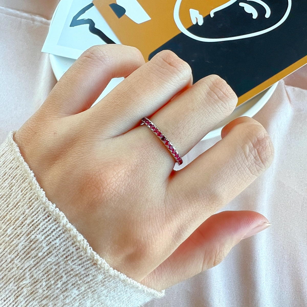 [XXX]Delicate Sparkling Round Cut Daily Ring