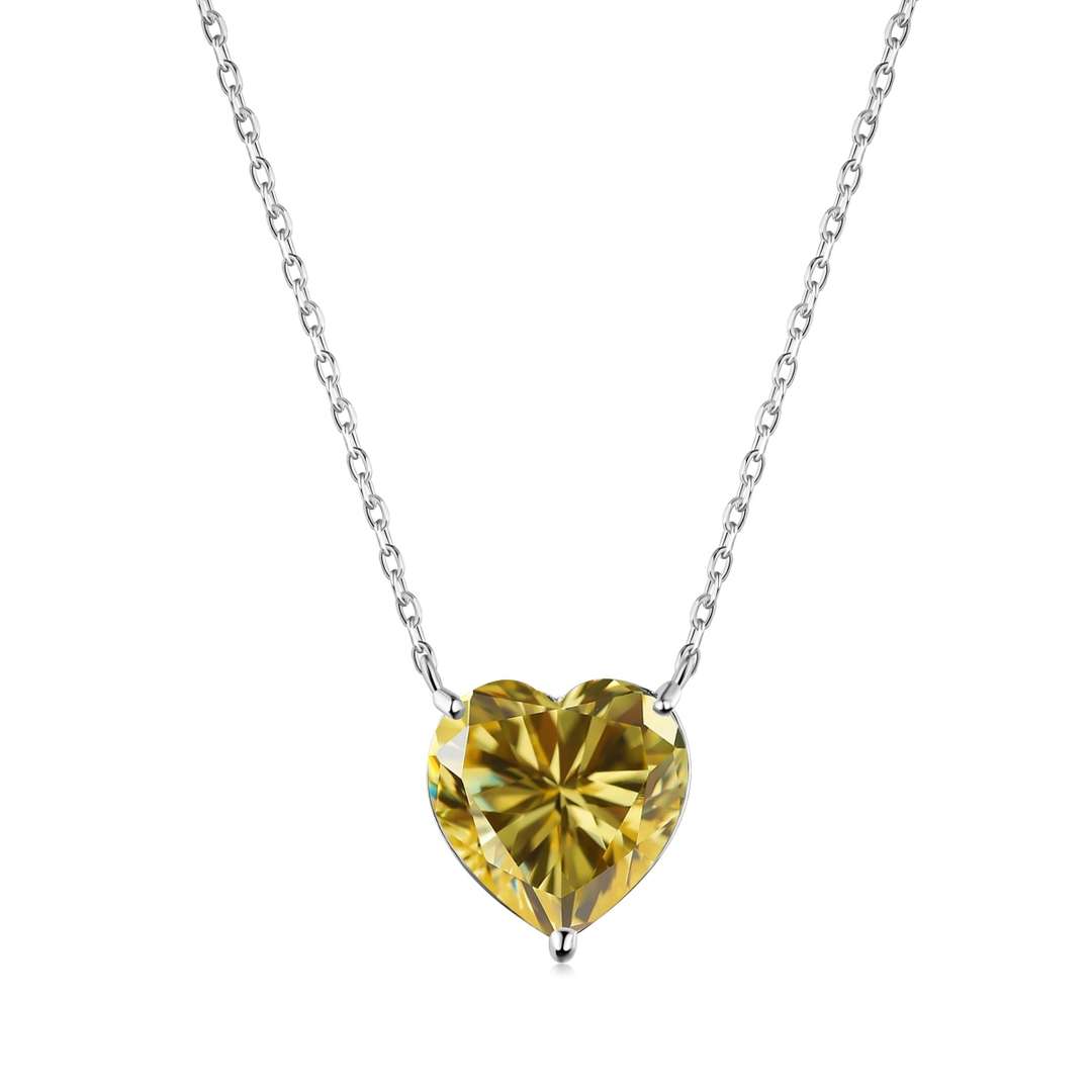 [XXX]6.0 carat Radiant Heart Shape Necklace