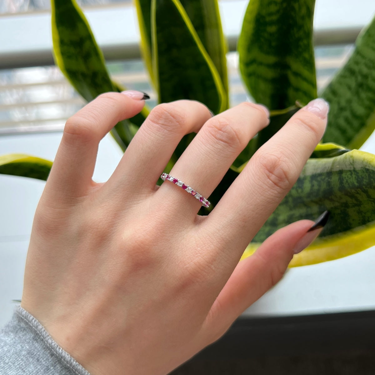 [XXX]Bague de tennis ronde colorée exquise