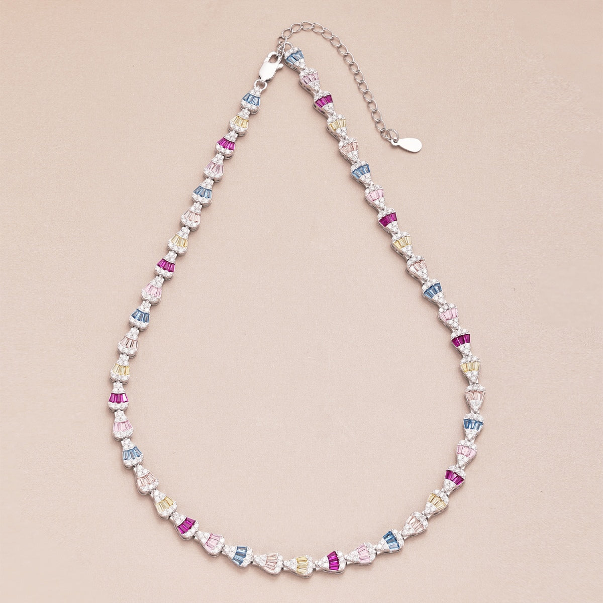 [XXX]Radiant Colorful Rainbow Necklace