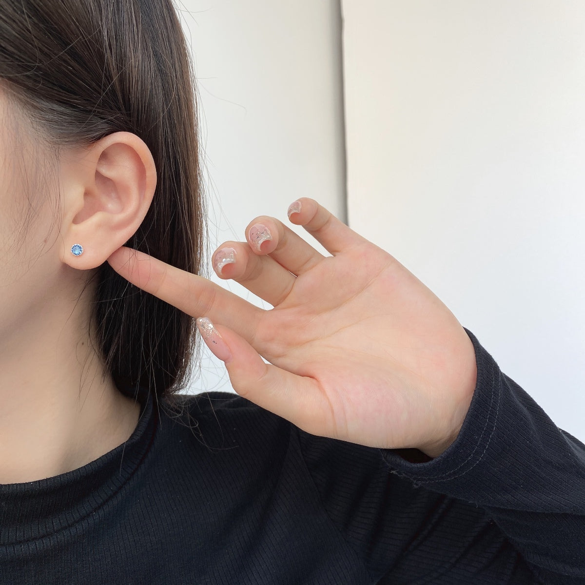 [XXX]Sparkling Colorful Round Shape Earrings