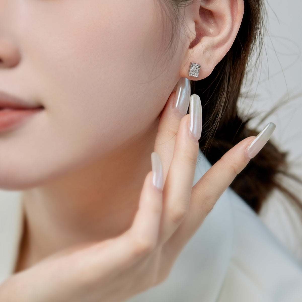 [XXX]Radiant Luxurious Princess Cut Daily Earrings