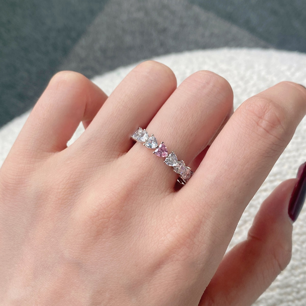 [XXX] Anillo de enamorados con corte de corazón y romance radiante de 0,25 quilates