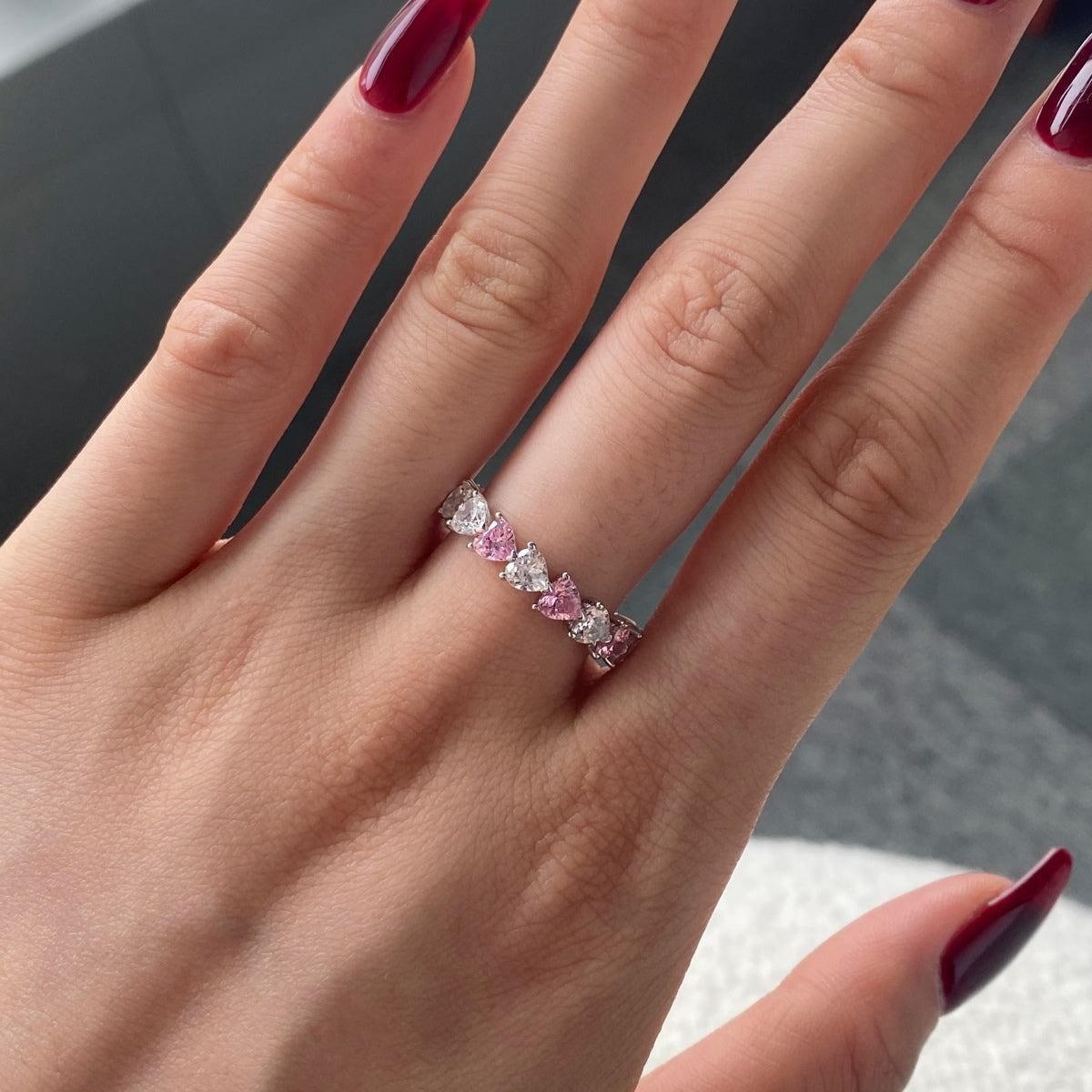 [XXX] Anillo de enamorados con corte de corazón y romance radiante de 0,25 quilates