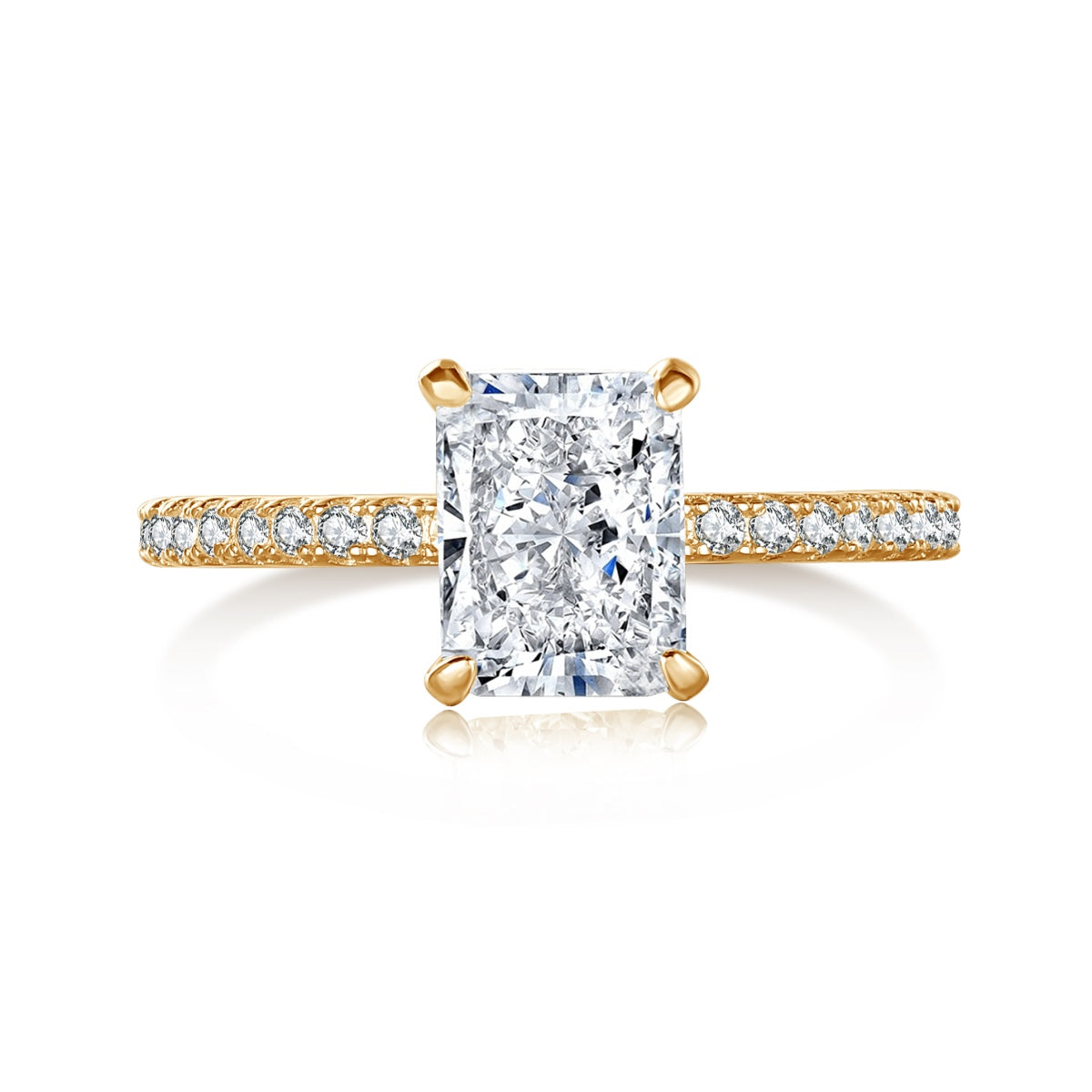 [XXX]2.0 Carat Dazzling Sparkling Radiant Cut Party Ring