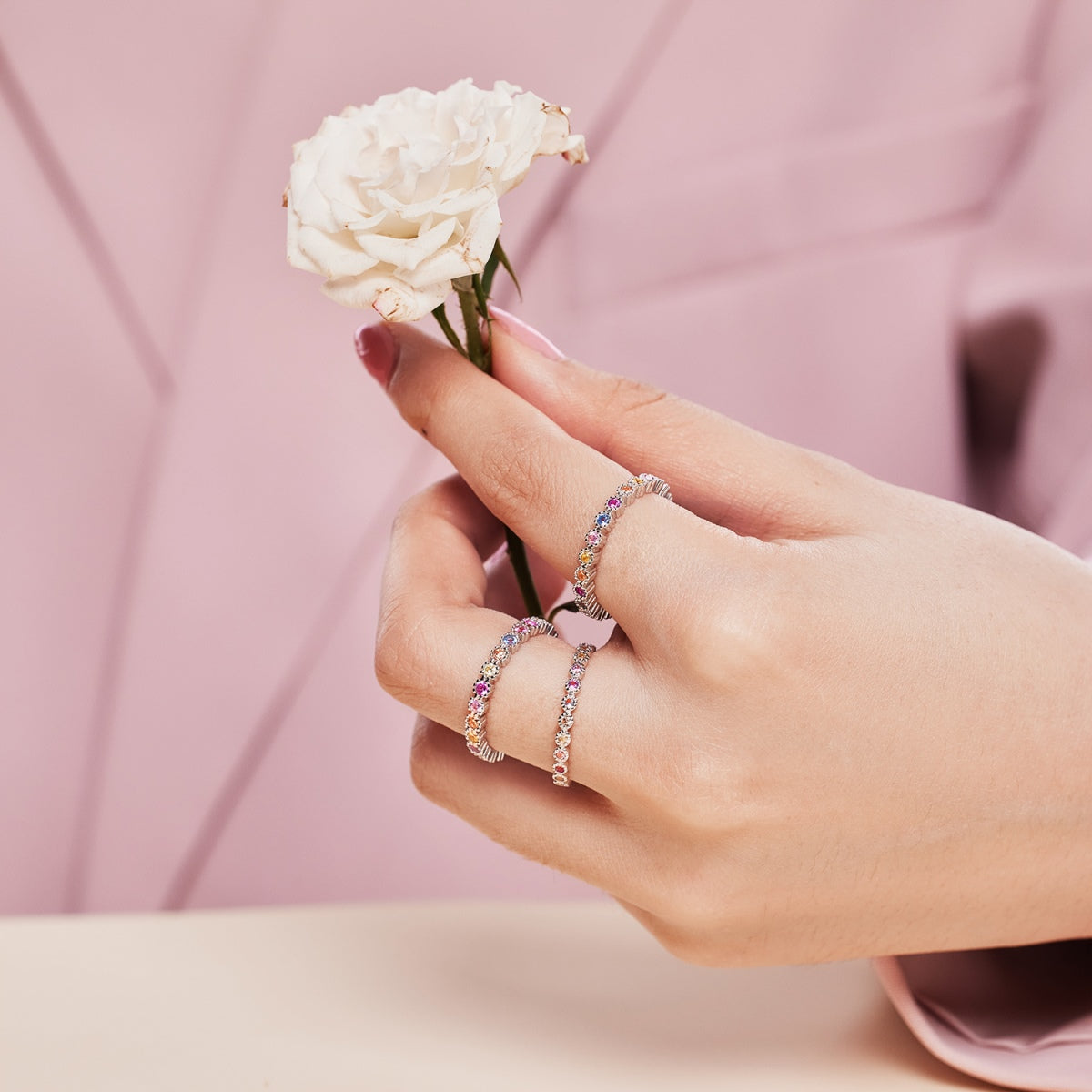 [XXX]Bague de fête ronde colorée exquise