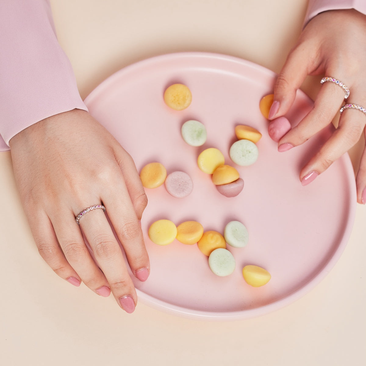 [XXX]Bague de fête ronde colorée exquise