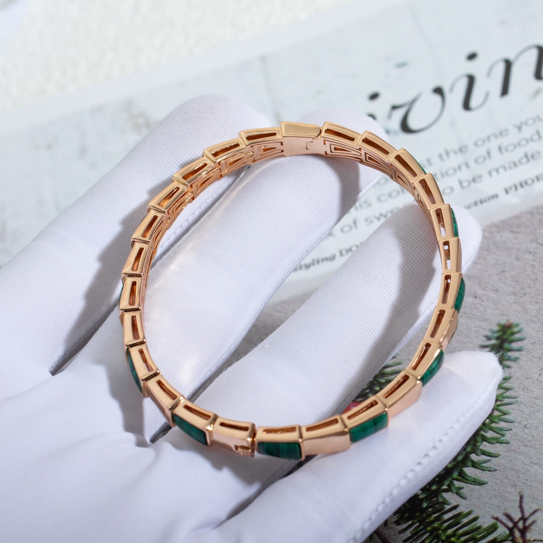 [TENDANCES]BRACELET SERPENTI OR ROSE MALACHITE 