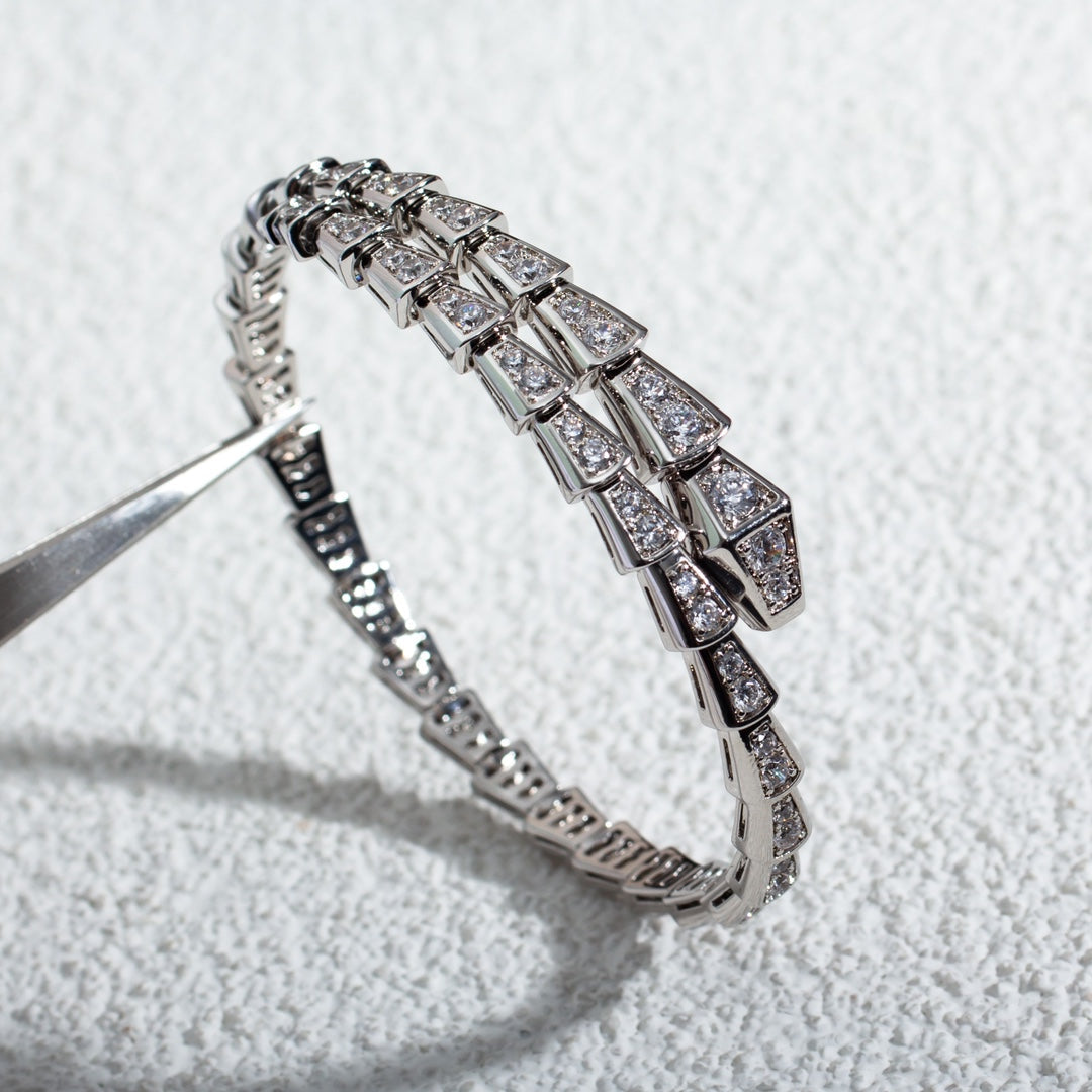 [TRENDS]SERPENTI BRACELET 6MM SILVER DIAMOND