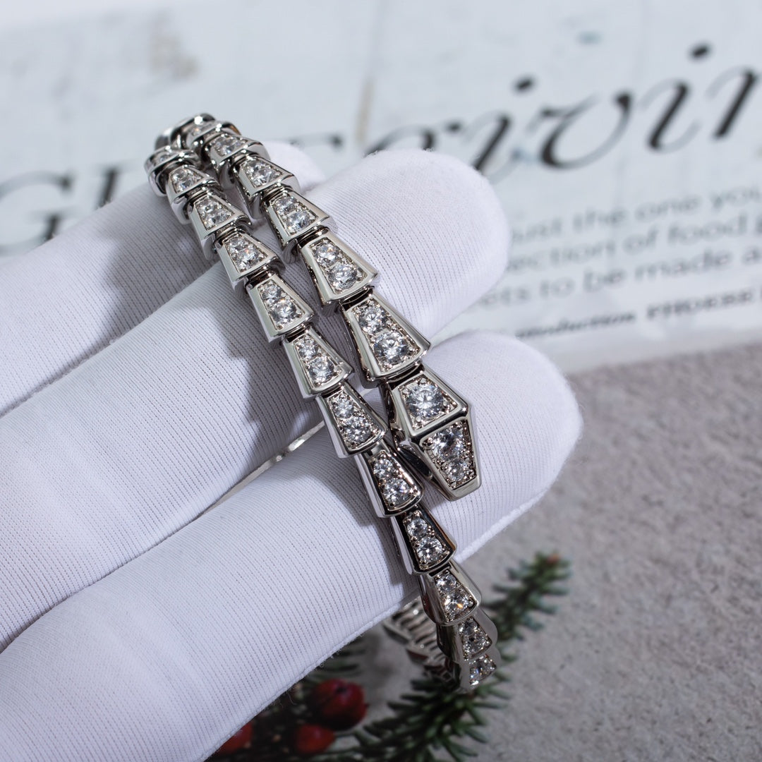 [TRENDS]SERPENTI BRACELET 6MM SILVER DIAMOND