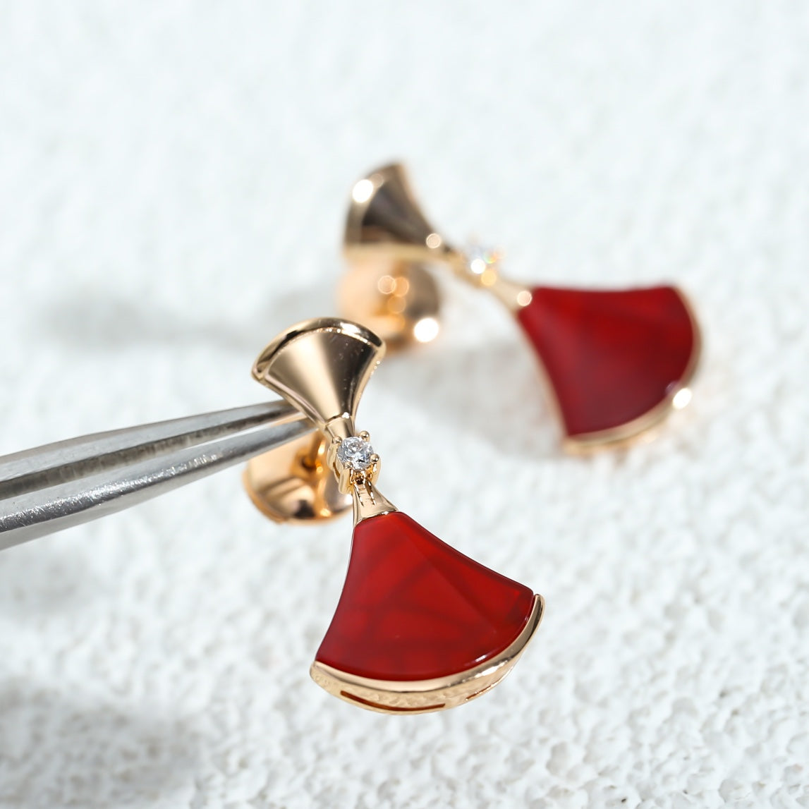 [TENDANCES] BOUCLES D'OREILLES DREAM EN OR ROSE ET CARNELIAN