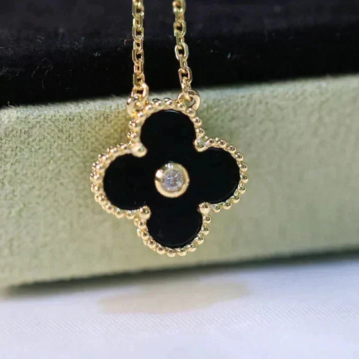 [TENDANCES] COLLIER CLOVER 15MM DIAMANT ONYX