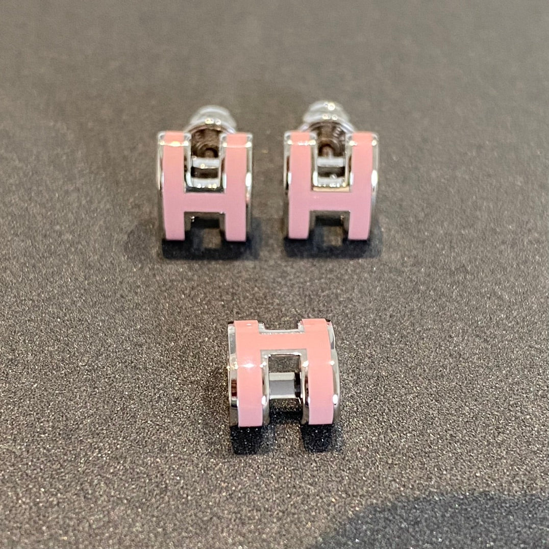 [TENDENCIAS]MINI POP H PENDIENTES PLATA ROSA