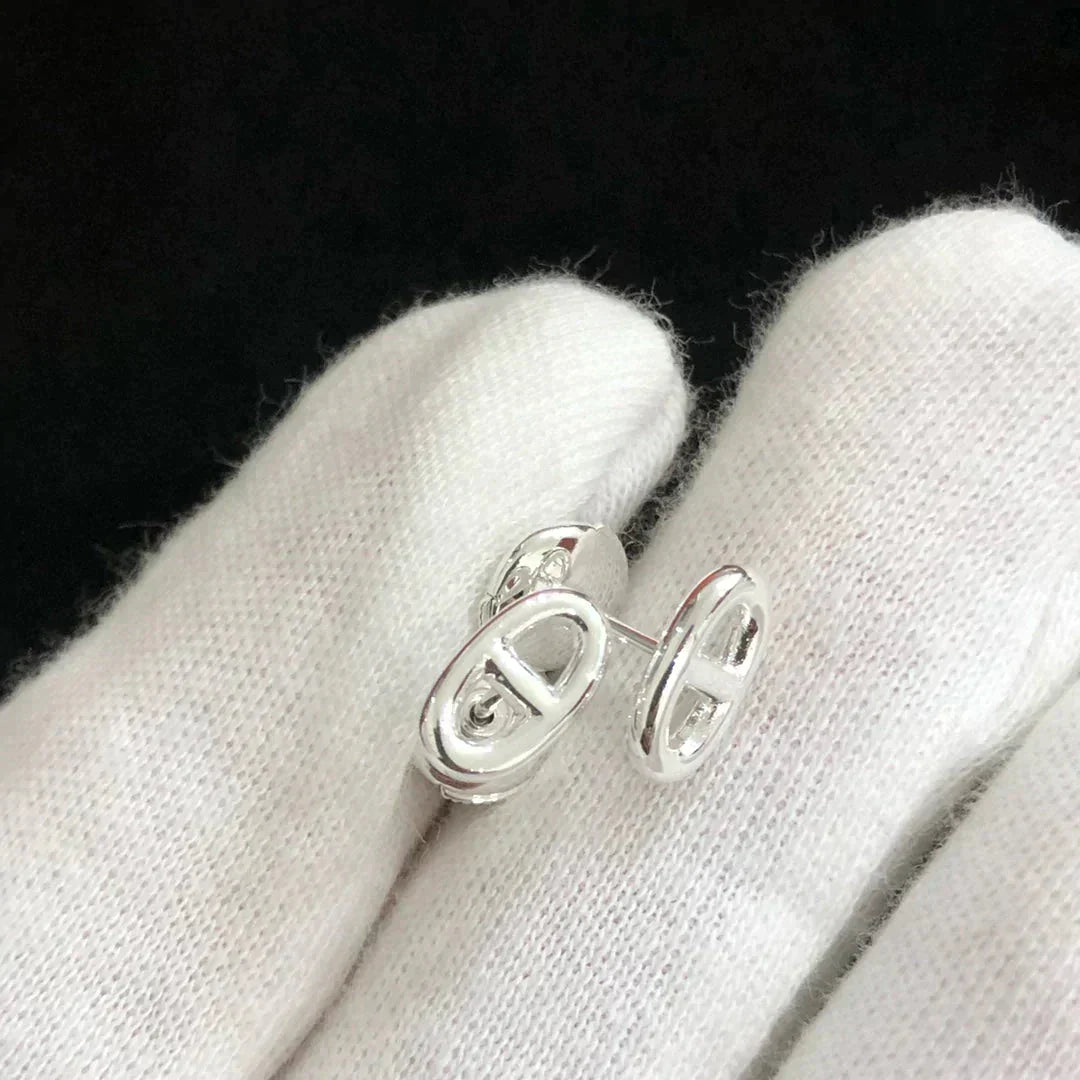 [TENDENCIAS]PENDIENTES PEQUEÑOS DE CADENA ORO Y PLATA