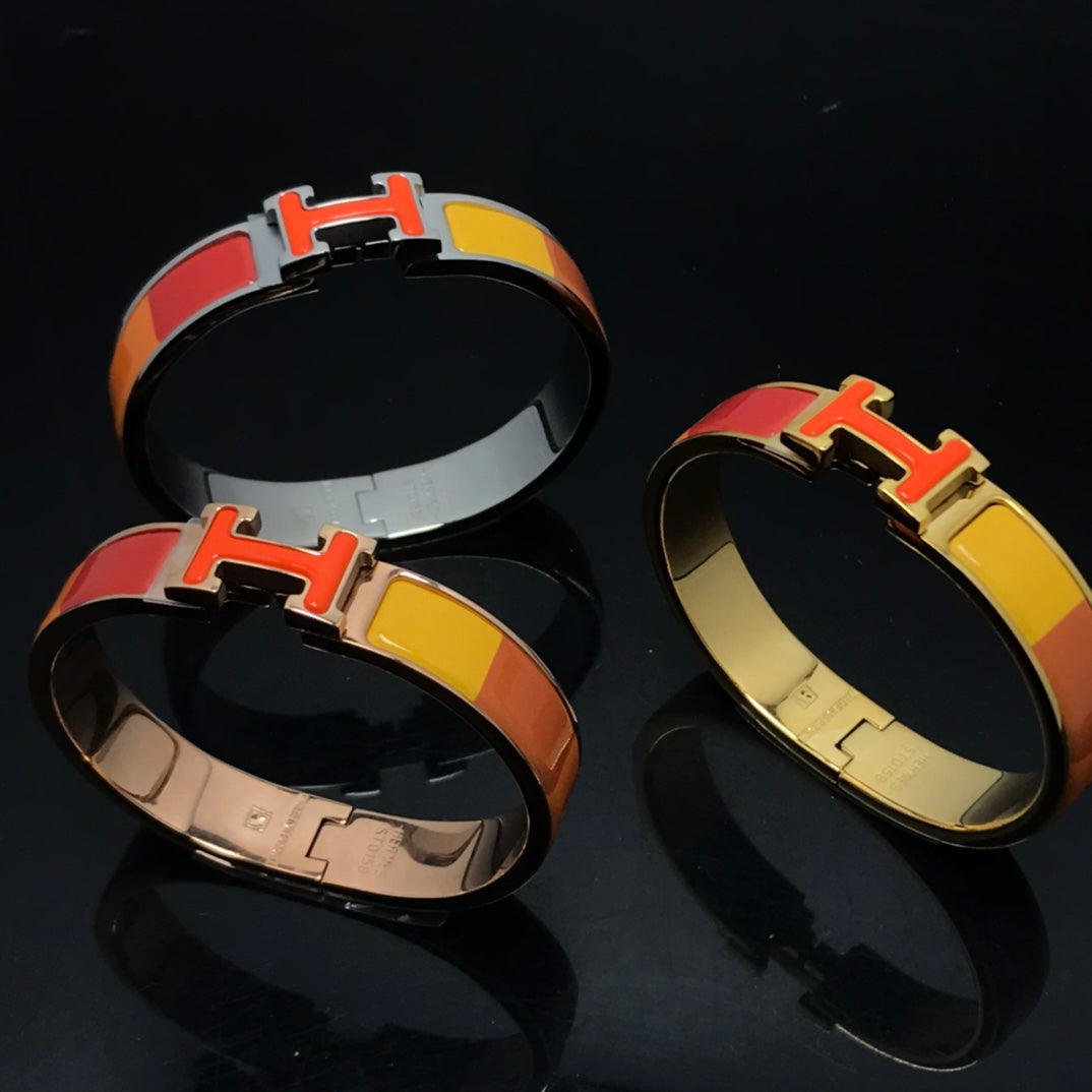 [TENDANCES] BRACELET H CÉRAMIQUE ARC-EN-CIEL ORANGE