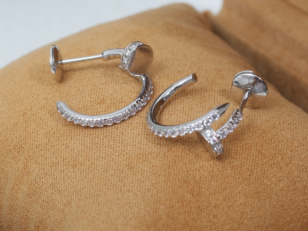 [TENDANCES] BOUCLES D'OREILLES JUSTE 12,75MM ARGENT DIAMANT