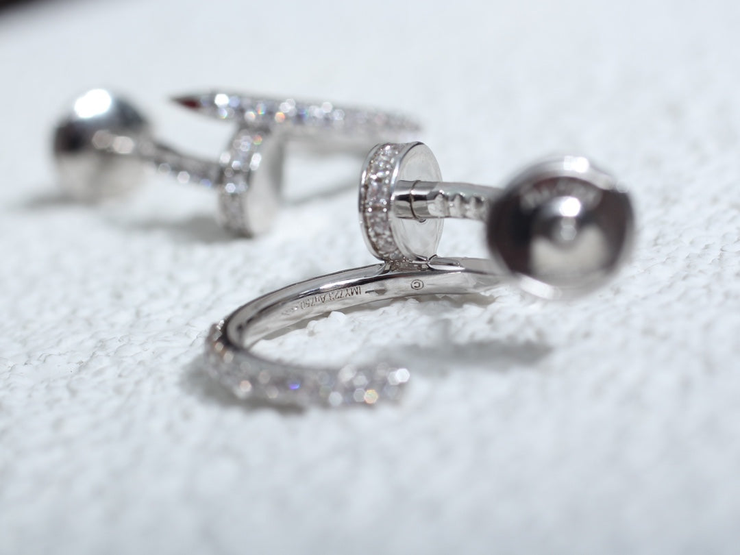 [TENDANCES] BOUCLES D'OREILLES JUSTE 12,75MM ARGENT DIAMANT