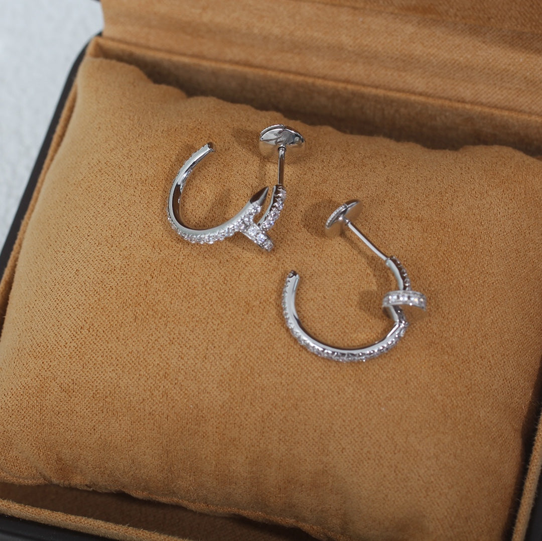 [TENDANCES] BOUCLES D'OREILLES JUSTE 12,75MM ARGENT DIAMANT