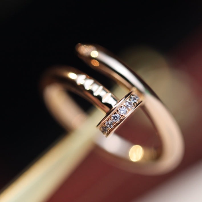 [TRENDS]JUSTE RING 2.65MM PINK GOLD DIAMOND