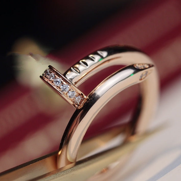 [TRENDS]JUSTE RING 2.65MM PINK GOLD DIAMOND