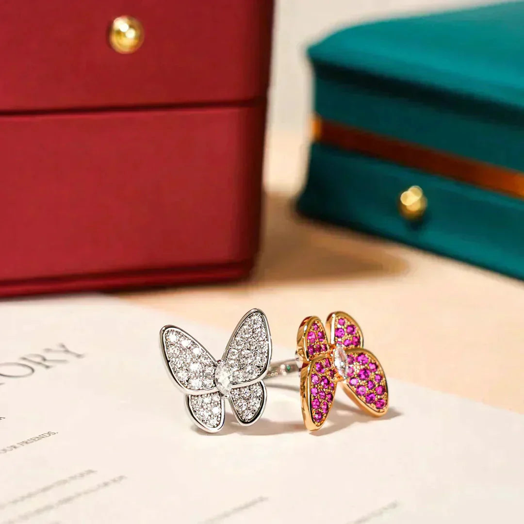 [TENDENCIAS] ANILLO DE MARIPOSA CON DIAMANTES