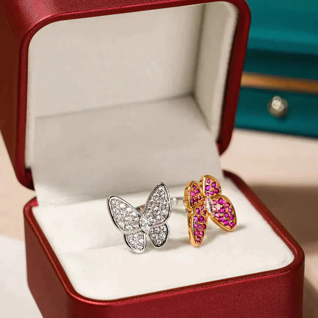 [TENDENCIAS] ANILLO DE MARIPOSA CON DIAMANTES