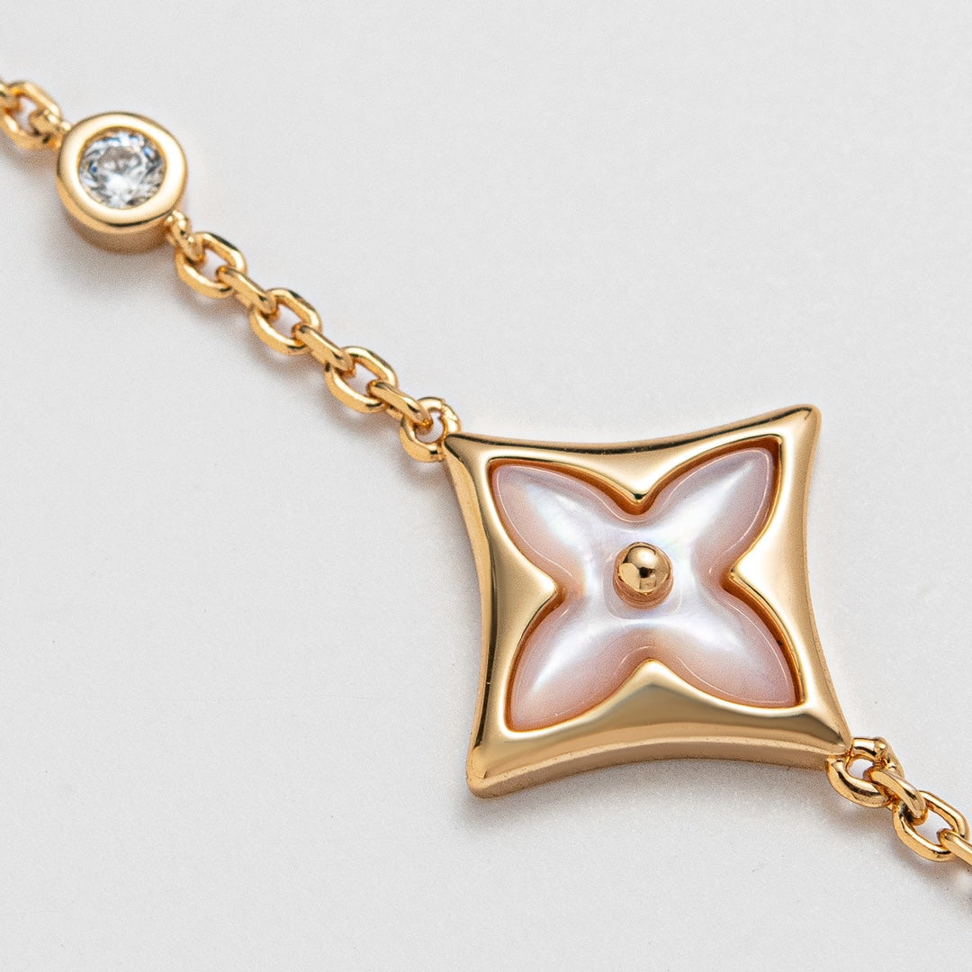 [TENDENCIAS] PULSERA ORO ROSA 1 DIAMANTE ESTRELLA