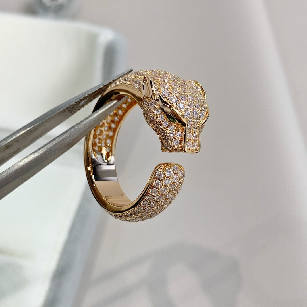 [TENDANCES]BAGUE PANTHERE OR ROSE DIAMANT