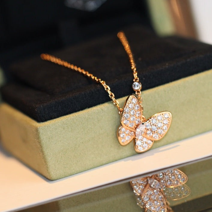 [TRENDS]BUTTERFLY DIAMOND NECKLACE