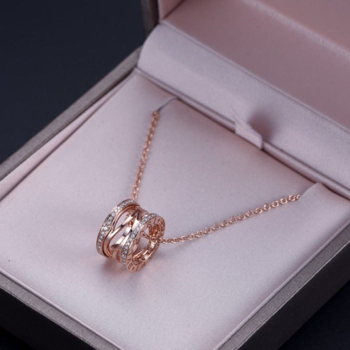 [TRENDS]ZERO 1 PINK GOLD DIAMOND OPEN NECKLACE