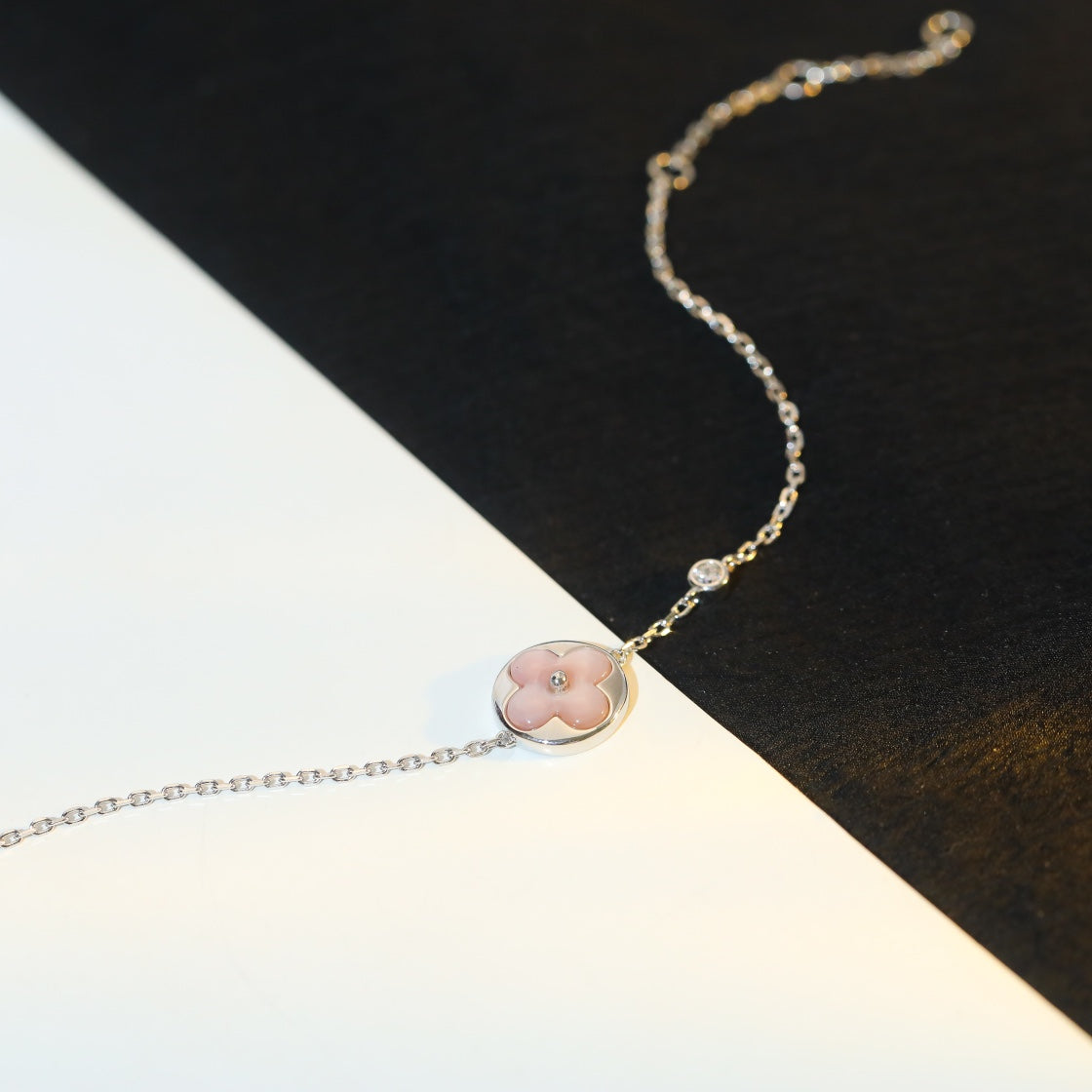 [TENDANCES]BRACELET ARGENT MOTIF SOLEIL ROSE