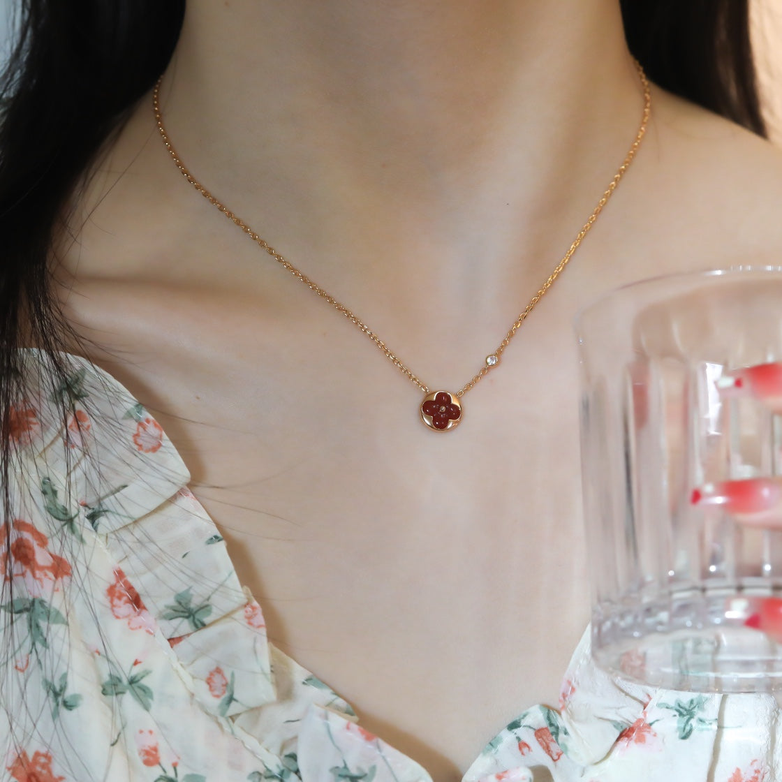 [TENDANCES] COLLIER PENDENTIF SOLEIL OR ROSE 1 DIAMANT