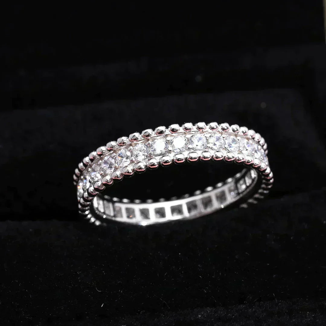 [TENDANCES]BAGUE ARGENT PERLEE DIAMANT