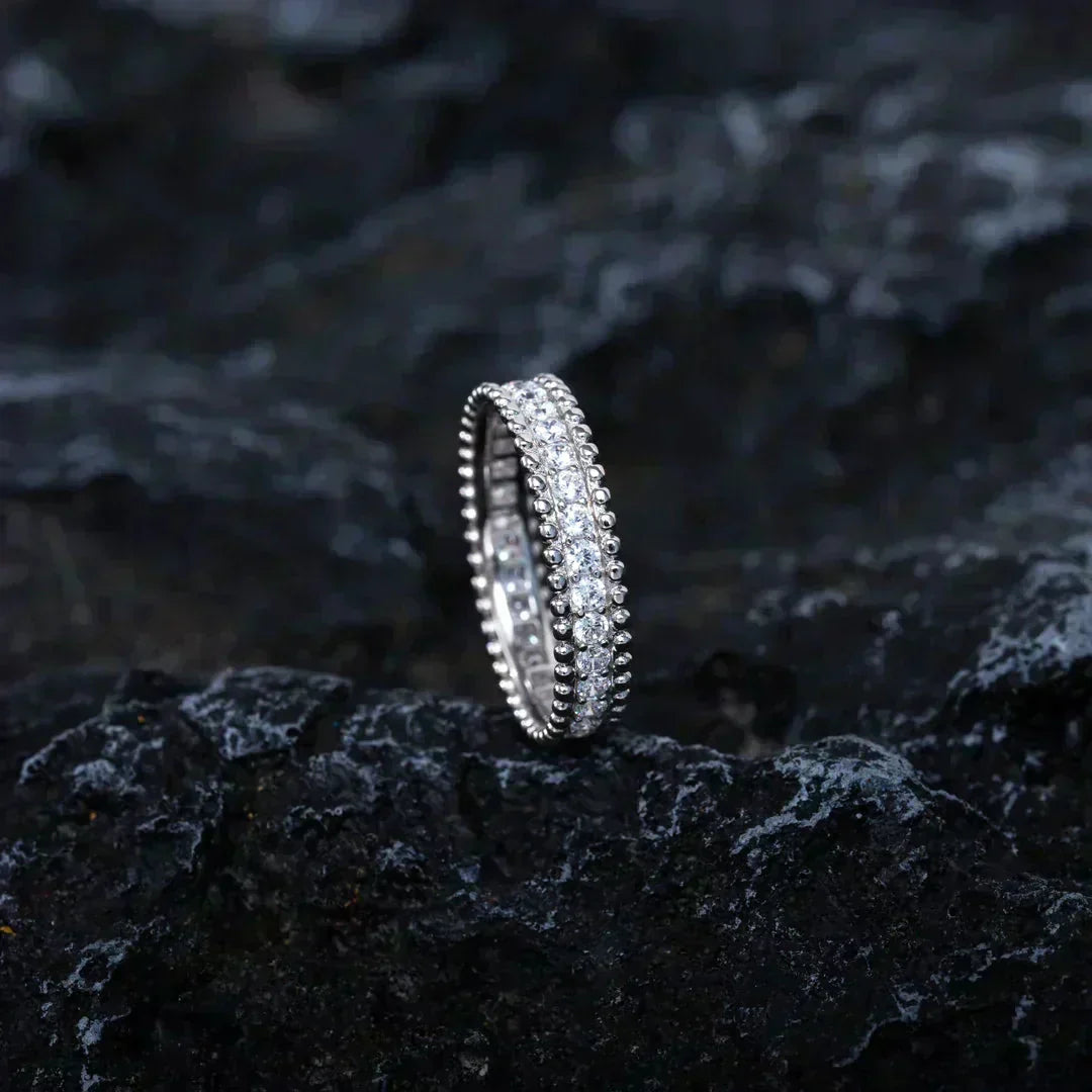 [TENDANCES]BAGUE ARGENT PERLEE DIAMANT