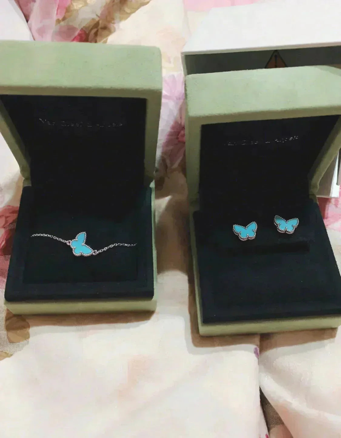 [TRENDS]BUTTERFLY TURQUOISE EARRINGS SILVER