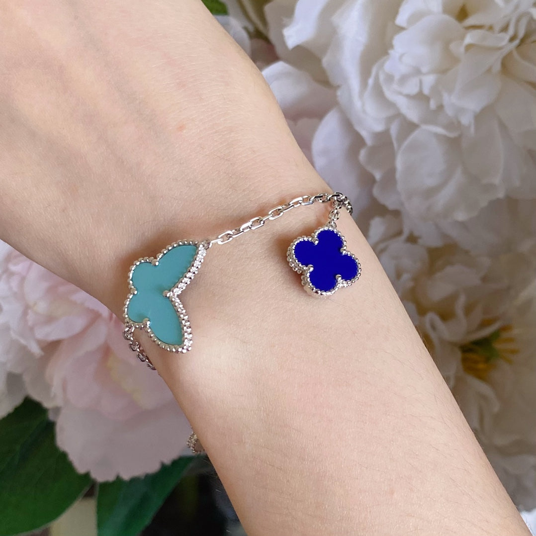 [TENDENCIAS]PULSERA LUCKY SPRING PLATA 4 MOTIVOS