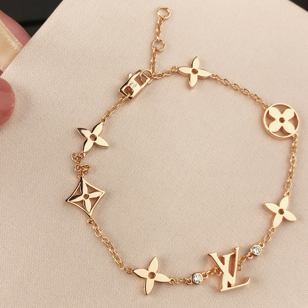 [TENDENCIAS] PULSERA ORO 7 MOTIVOS ESTRELLA Y SOL