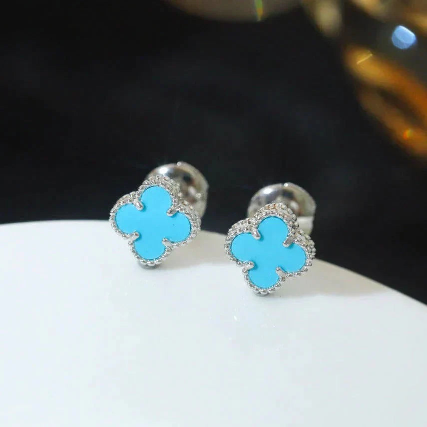 [TENDENCIAS] PENDIENTES MINI CLOVER DE ÓNIX DE 9,5 MM EN PLATA