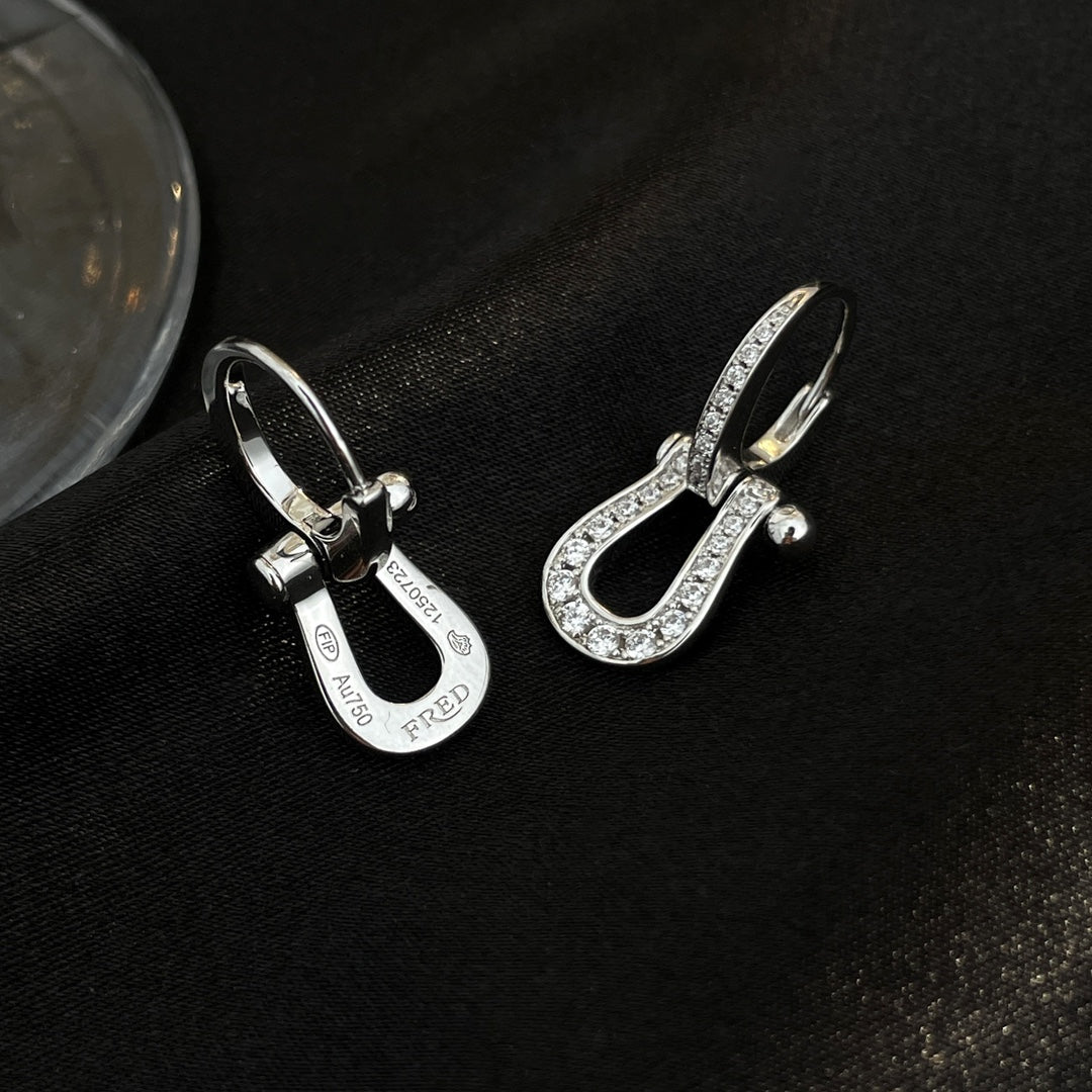 [TRENDS]FORCE 10 FULL DIAMOND DROP EARRINGS MEDIUM MODEL