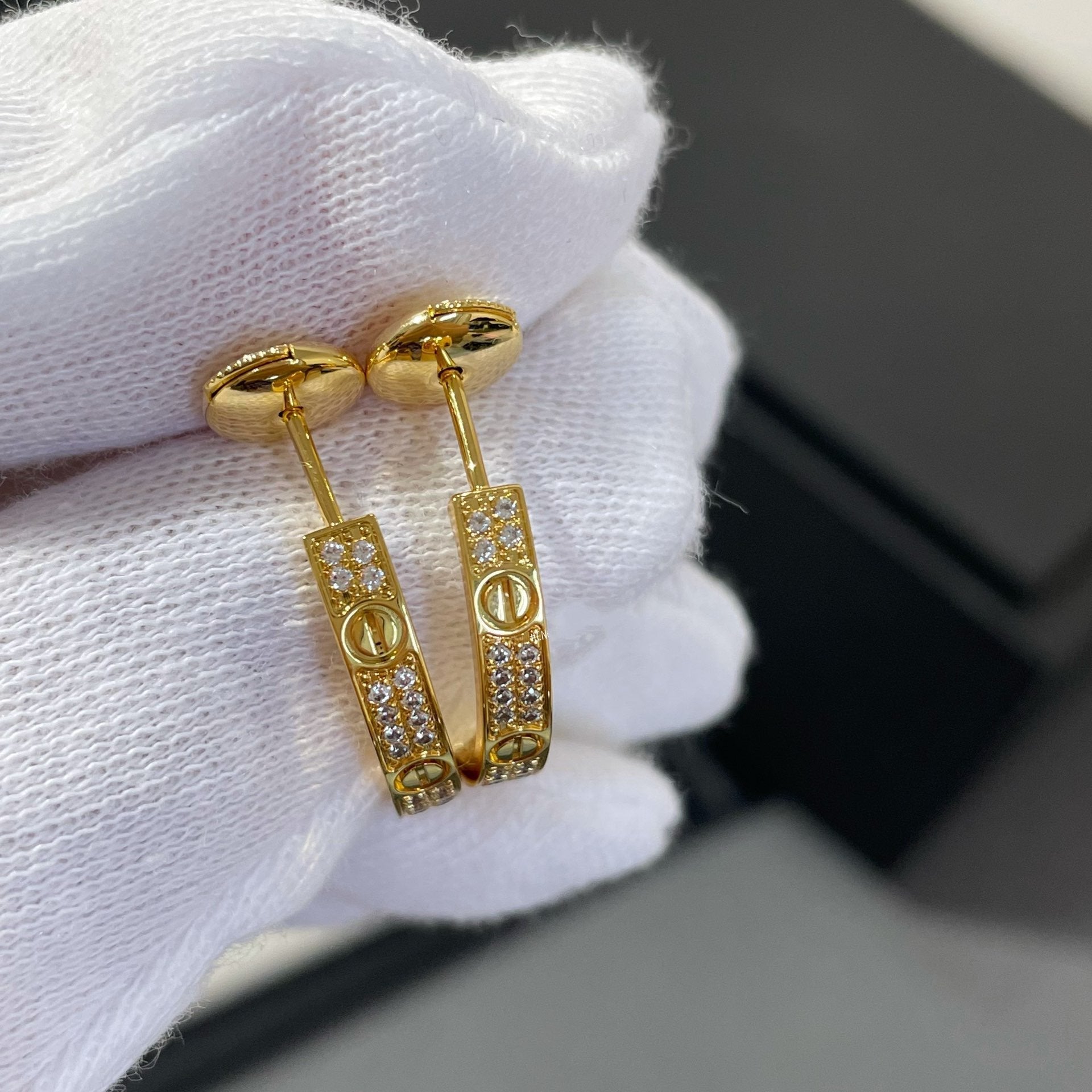 [TENDENCIAS] PENDIENTES DE ARO ORO CON DIAMANTES LOVE