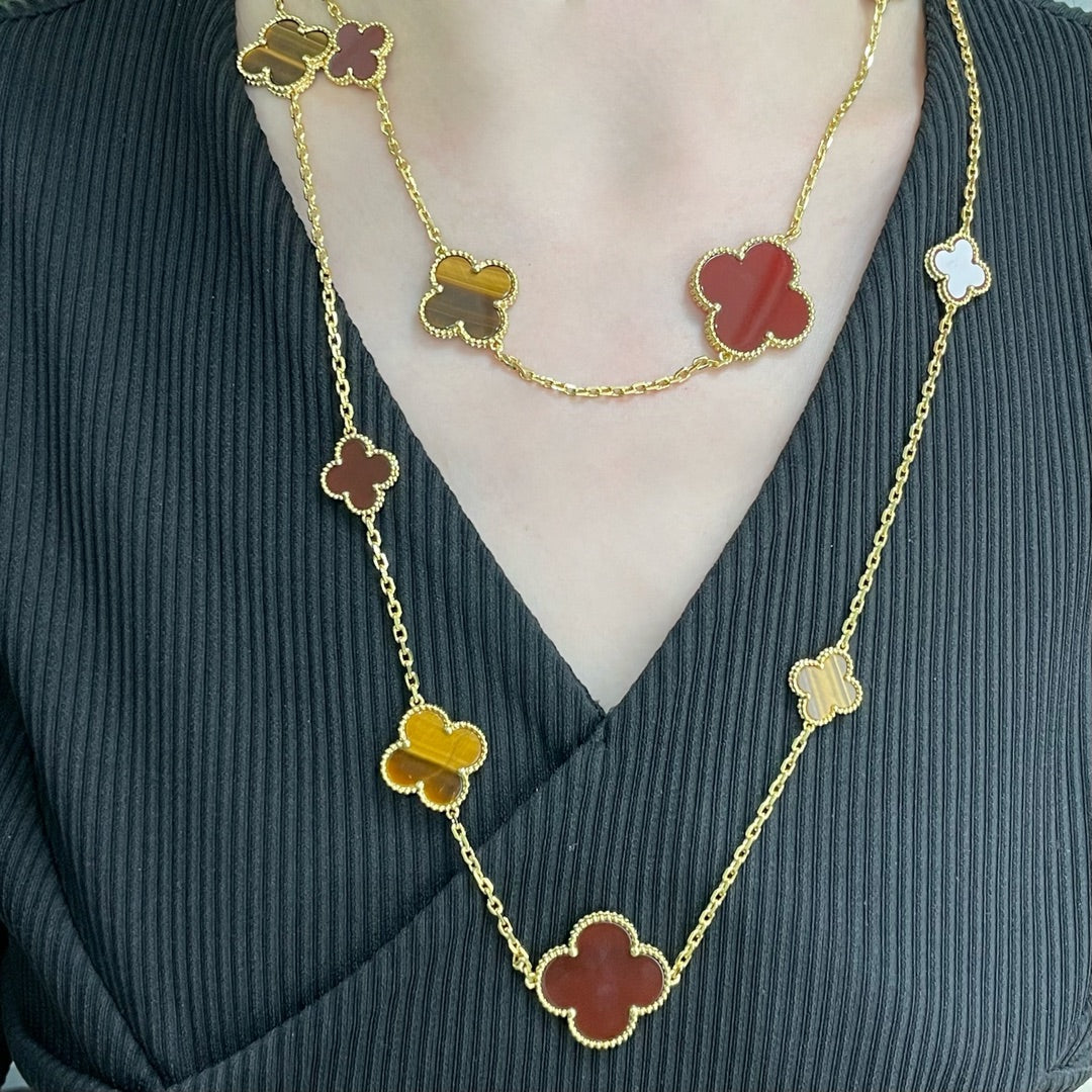 [TENDANCES] COLLIER EN OR ROSE À 16 MOTIFS CORNALINE ŒIL DE TIGRE