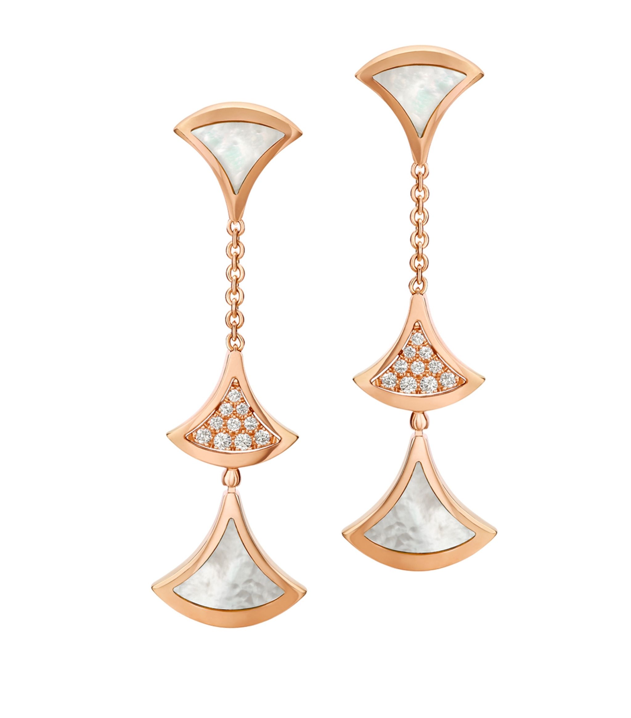 [TENDENCIAS]PENDIENTES DREAM 3 MOTIVOS DIAMANTE MOP ORO ROSA