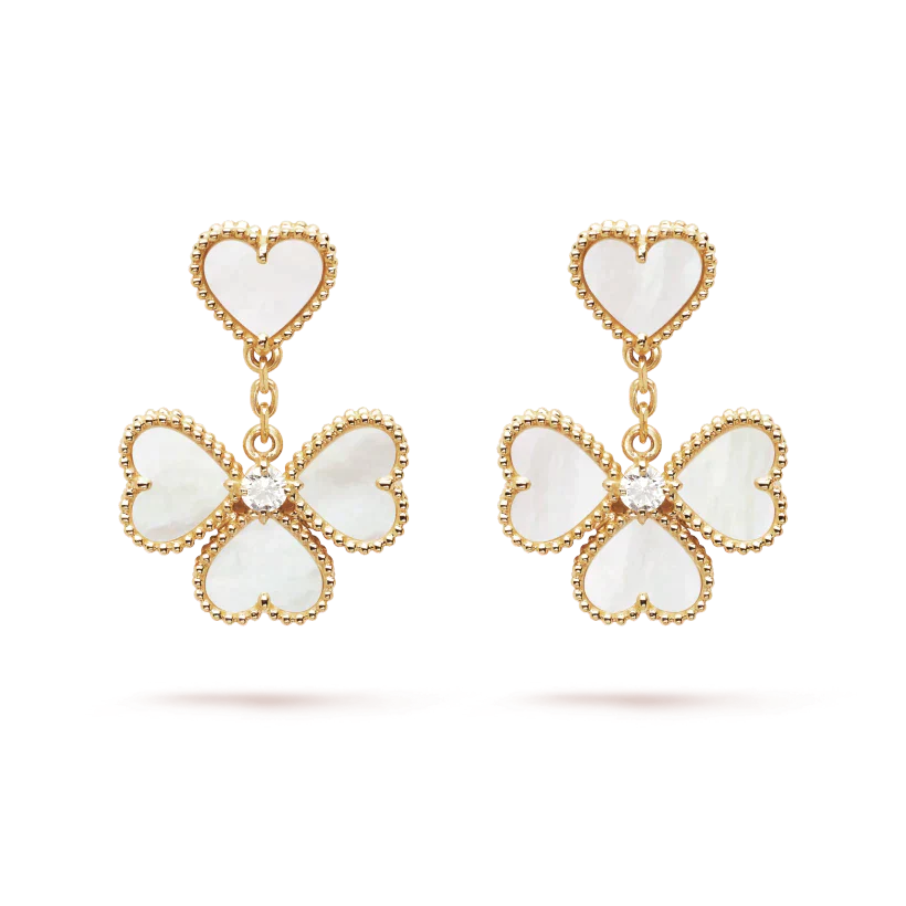 [TENDANCES] BOUCLES D'OREILLES CLOVER SWEET WHITE MOP